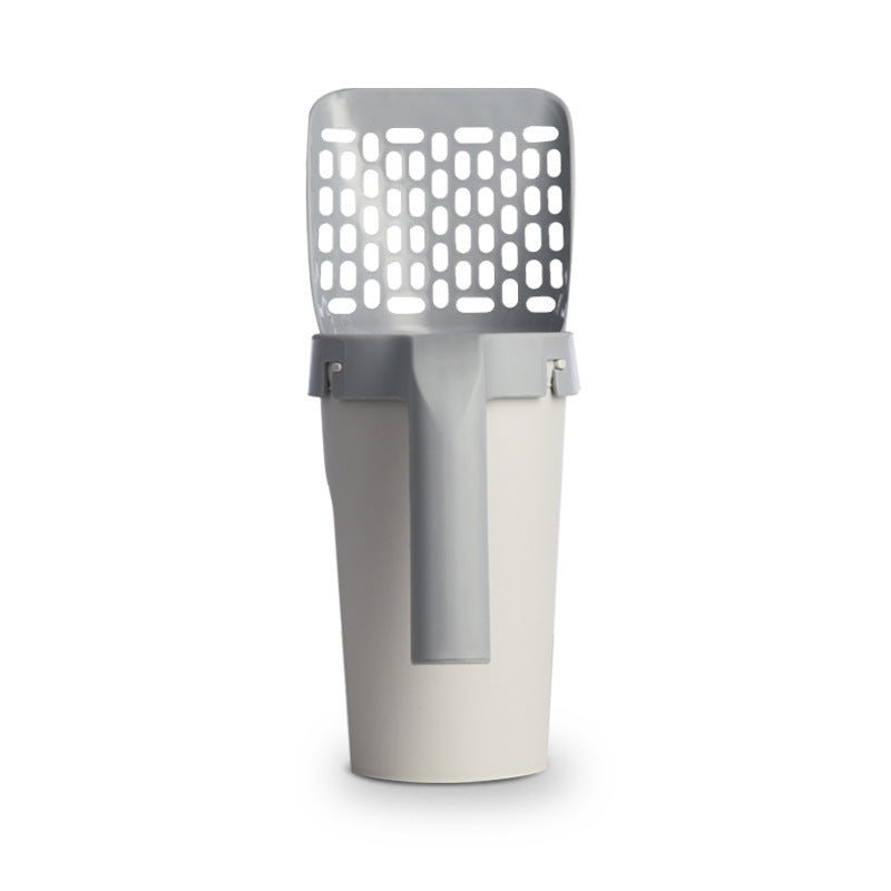 All-in-one cat litter scoop