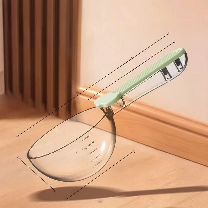 Pet Food Scoop with Scale and Clip