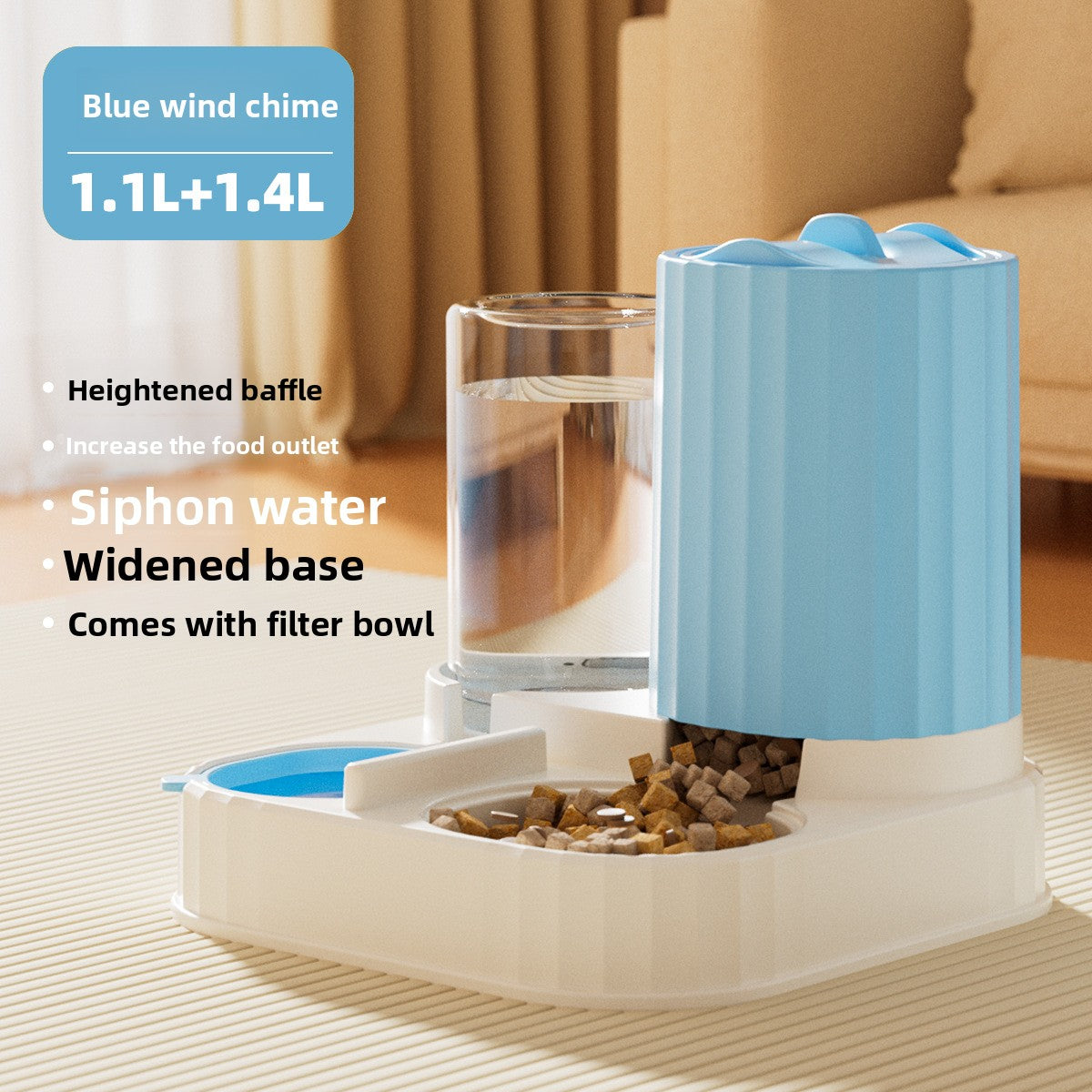 Pet Feeding Bowl with Water Dispenser