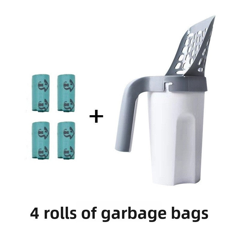 All-in-one cat litter scoop