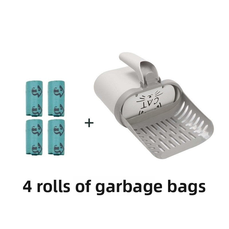 All-in-one cat litter scoop