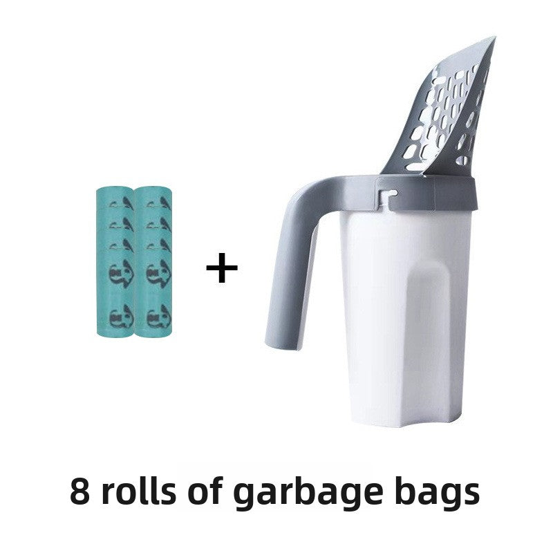 All-in-one cat litter scoop