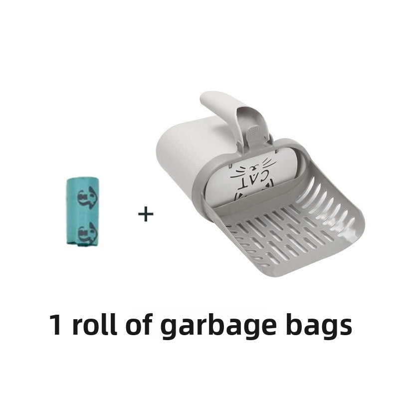 All-in-one cat litter scoop