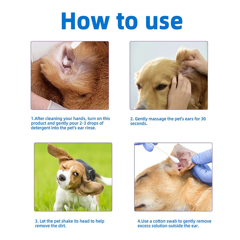 Pet Ear Cleaning Solution with Antibacterial Formula