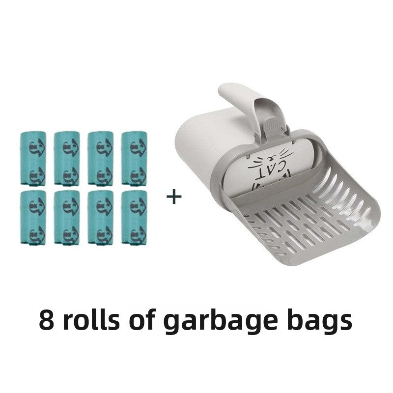 All-in-one cat litter scoop