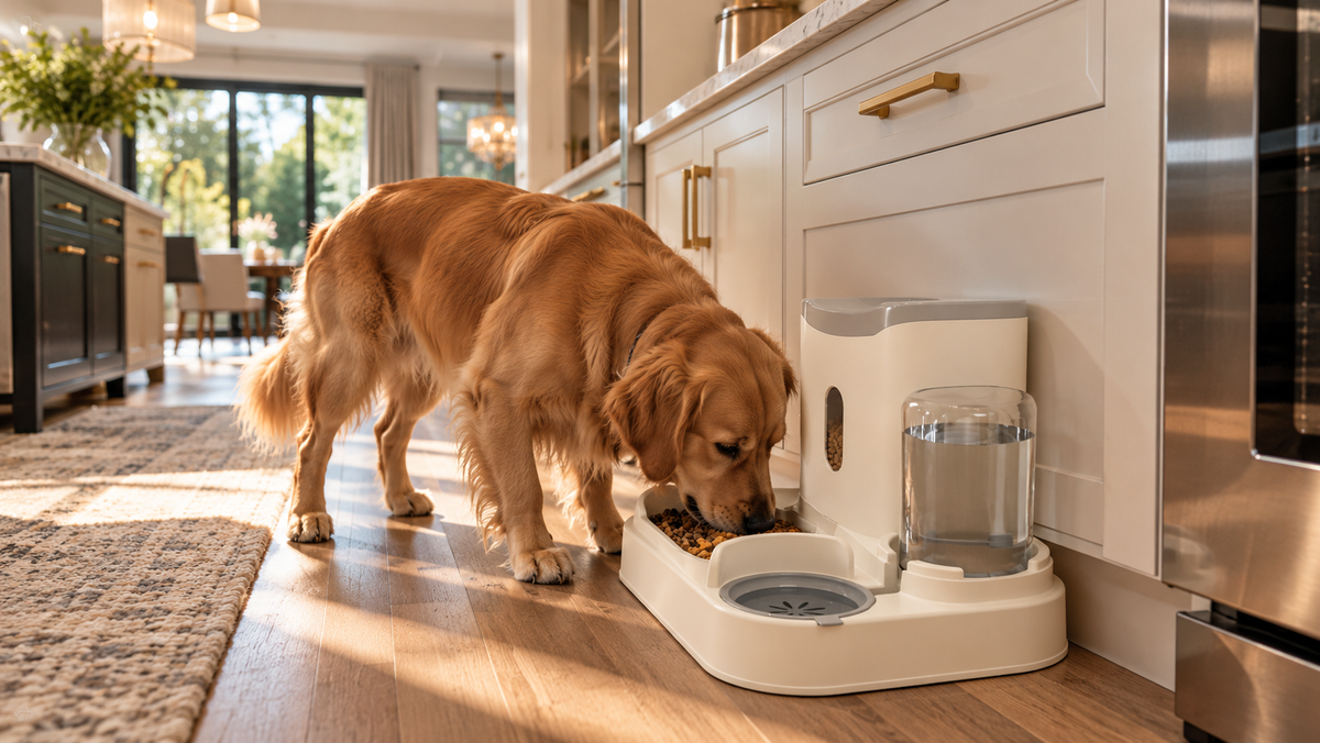 Pet Feeding Bowl with Water Dispenser