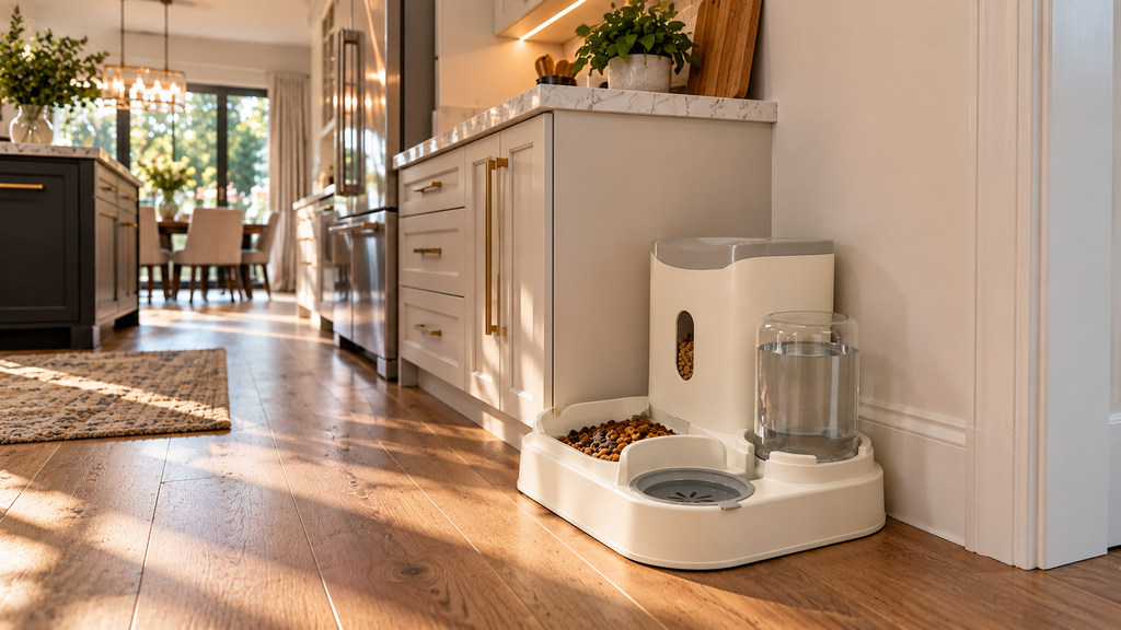Pet Feeding Bowl with Water Dispenser