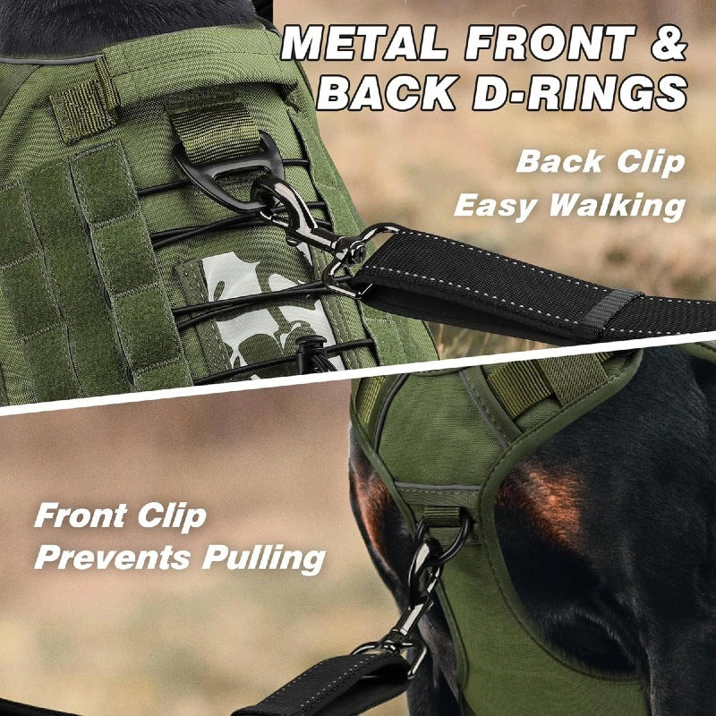 Tactical Dog Harness with Reflective Strips
