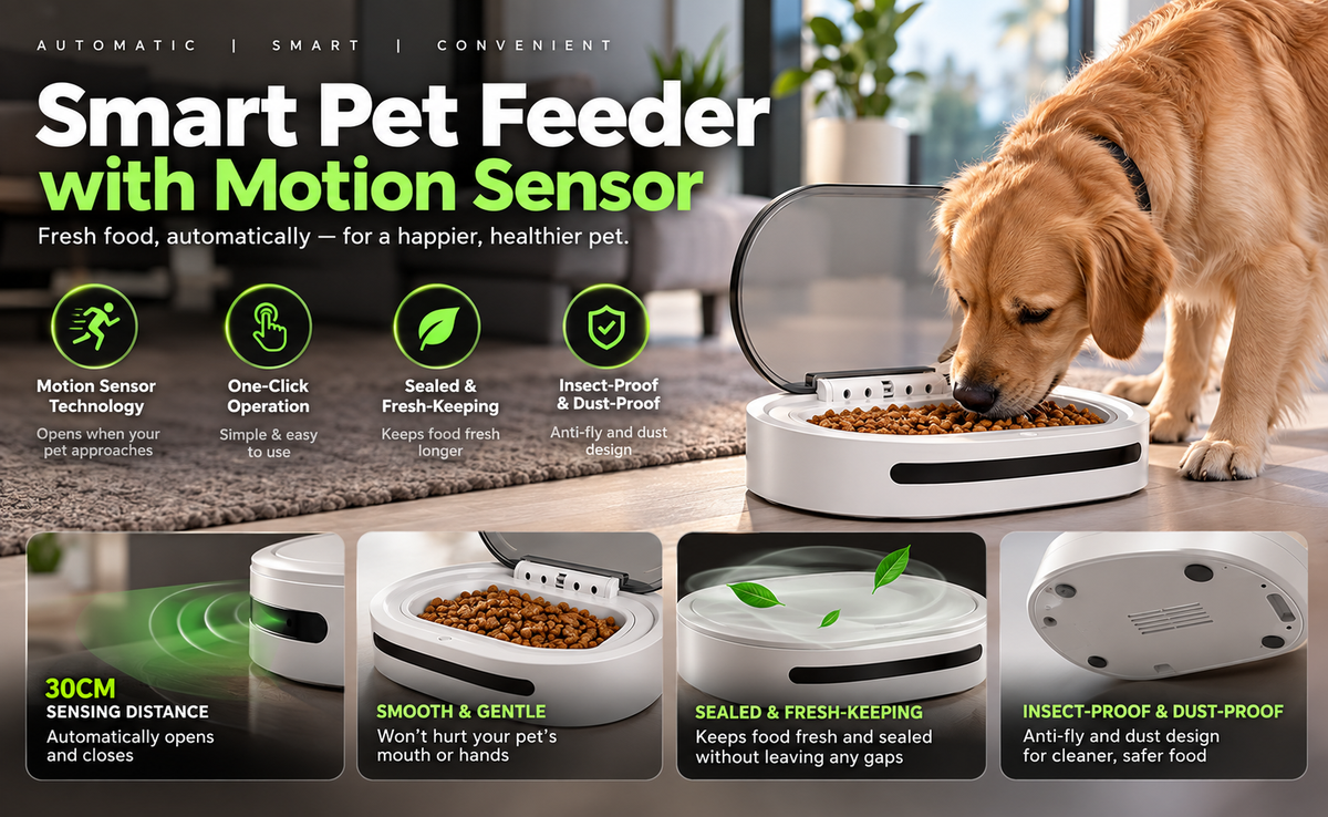 Pet Intelligent Automatic Feeder Cat Food Basin Cat Automatic Induction Cover Opening