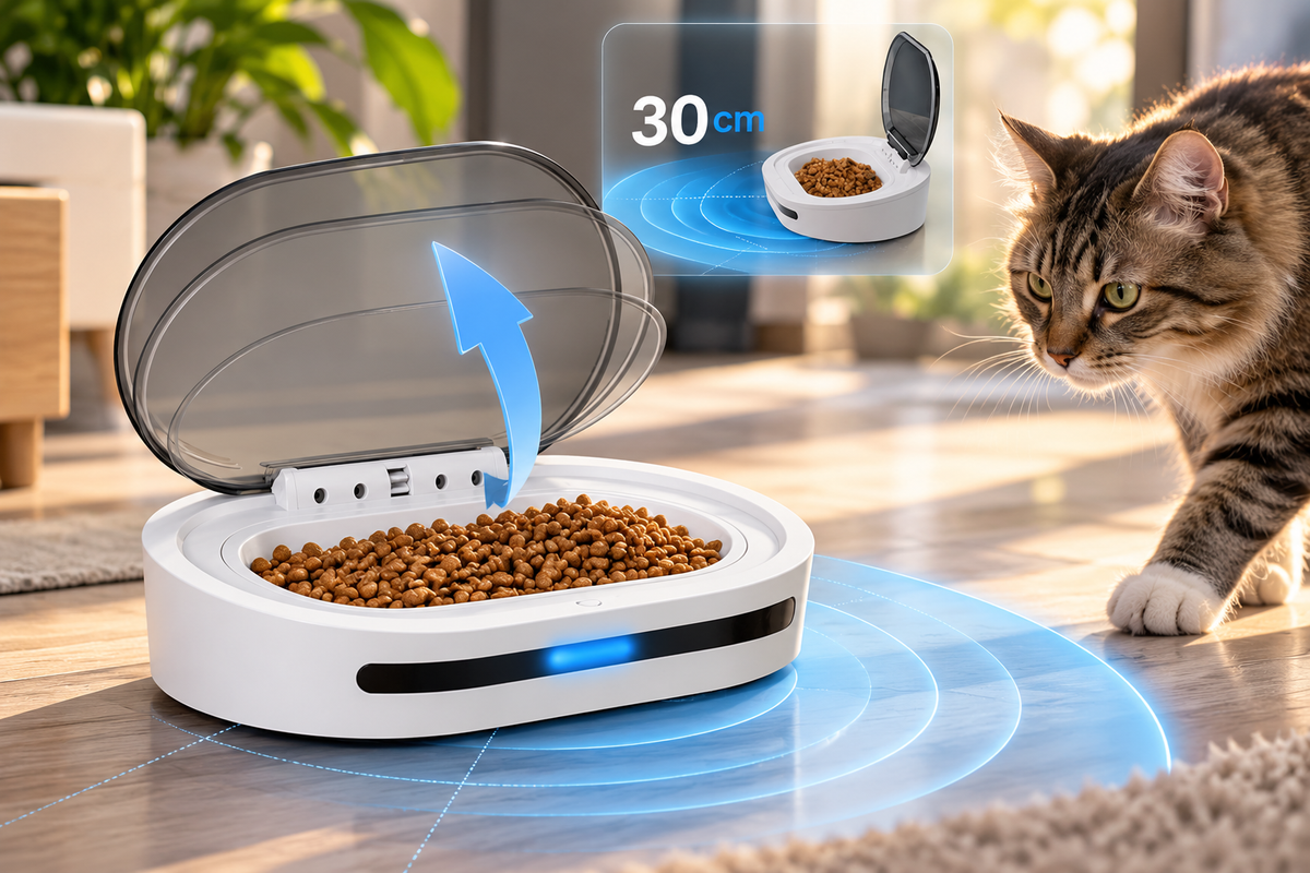 Pet Intelligent Automatic Feeder Cat Food Basin Cat Automatic Induction Cover Opening