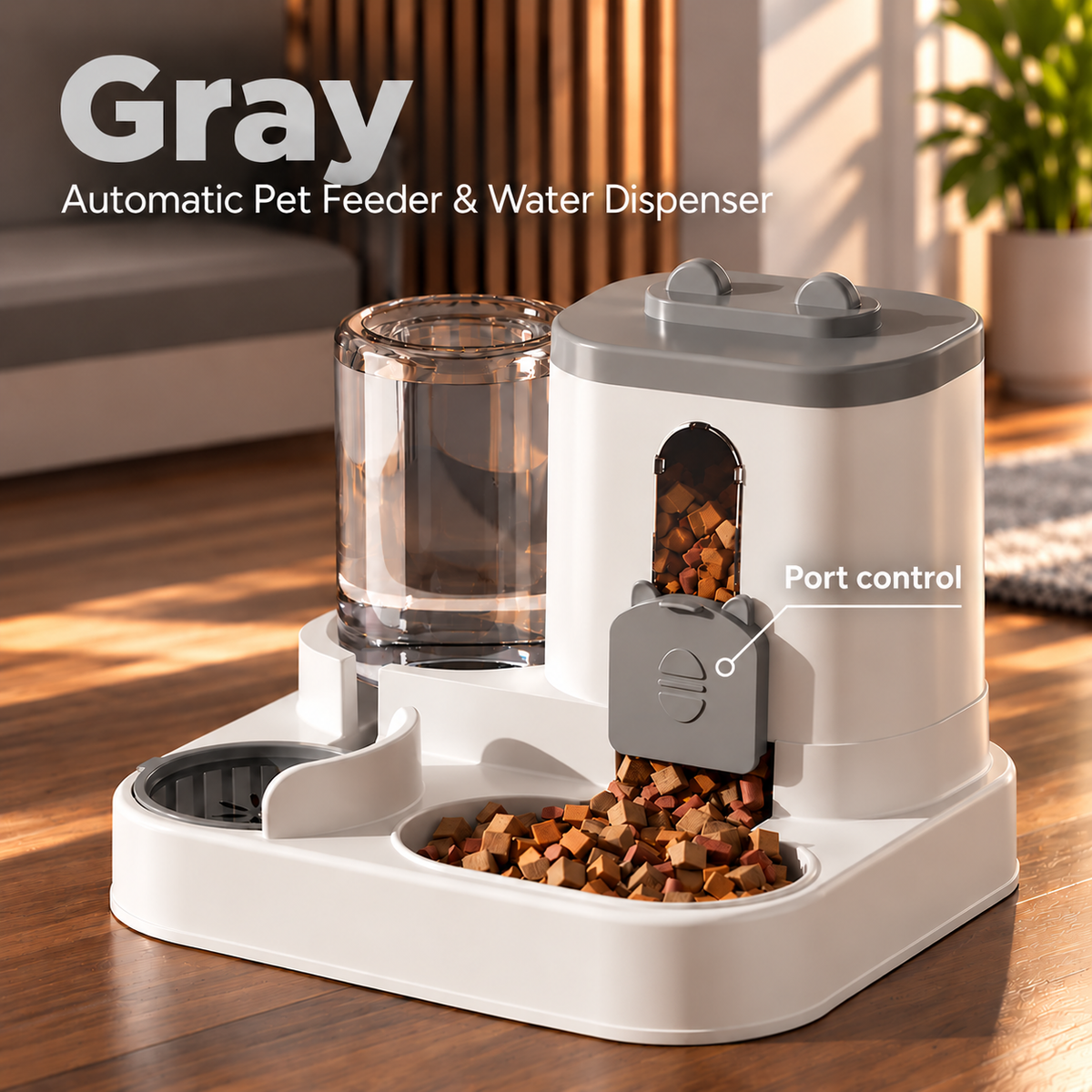 Pet Feeding Bowl with Water Dispenser