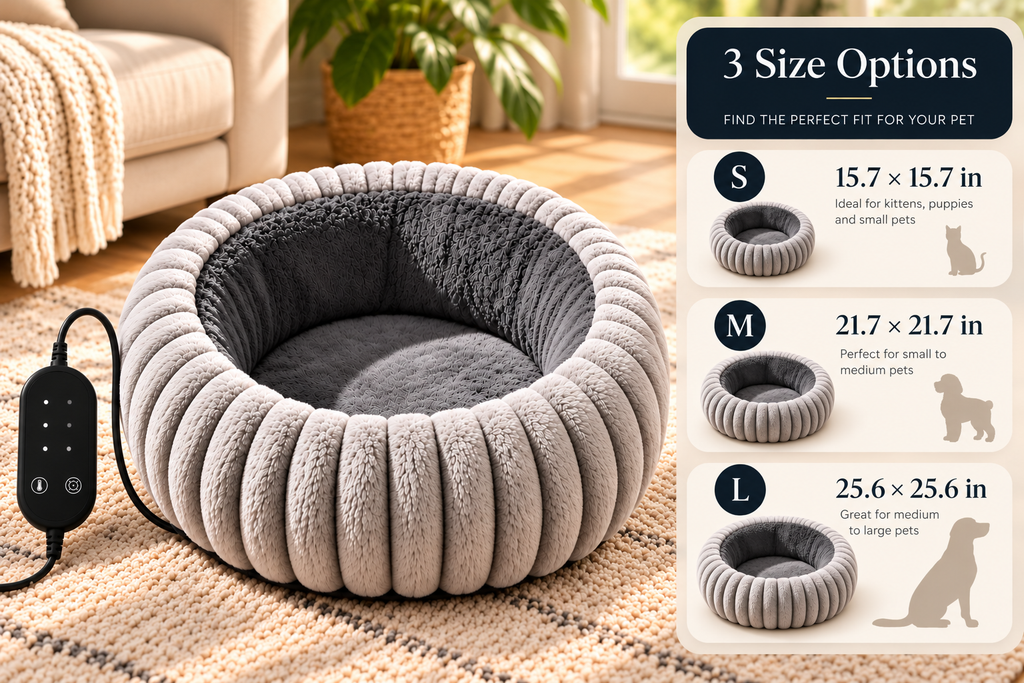 Bofeng- Remote Control Heated Pet Bed for Cats Dogs