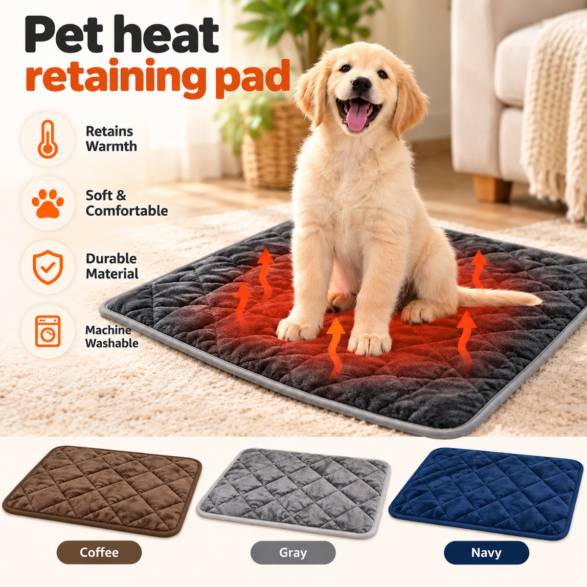 Heat Retaining Pet Floor Mat