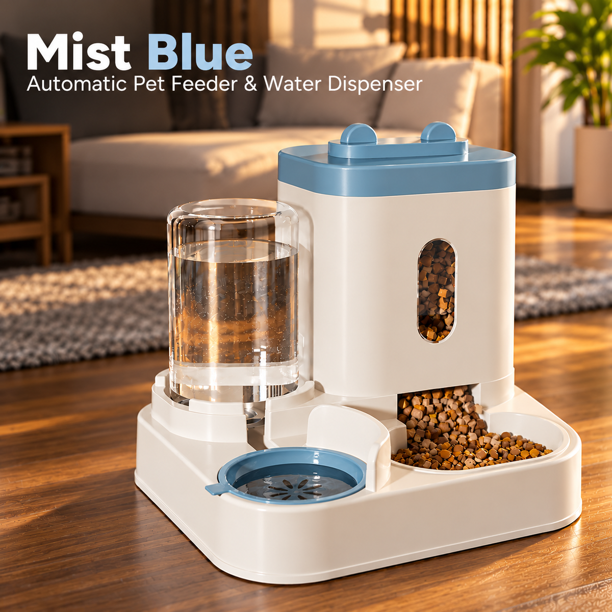 Pet Feeding Bowl with Water Dispenser