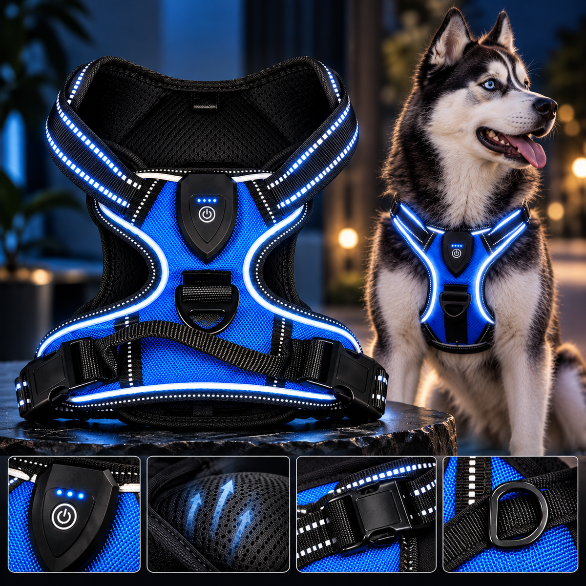 Adjustable LED Pet Vest