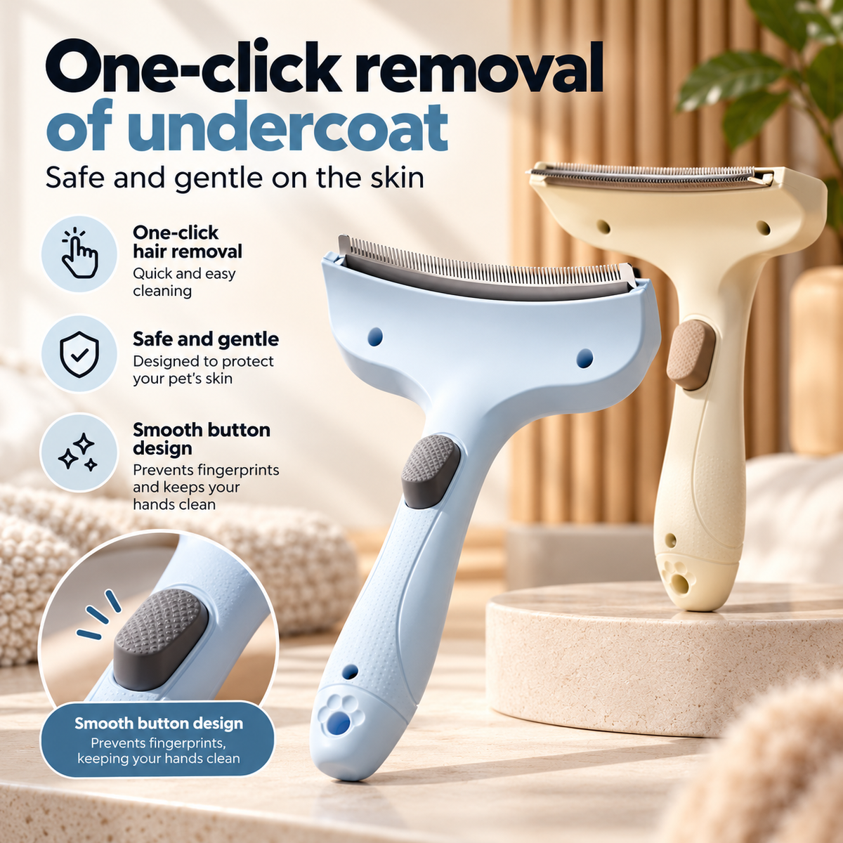 Pet Grooming Comb for Cats and Dogs
