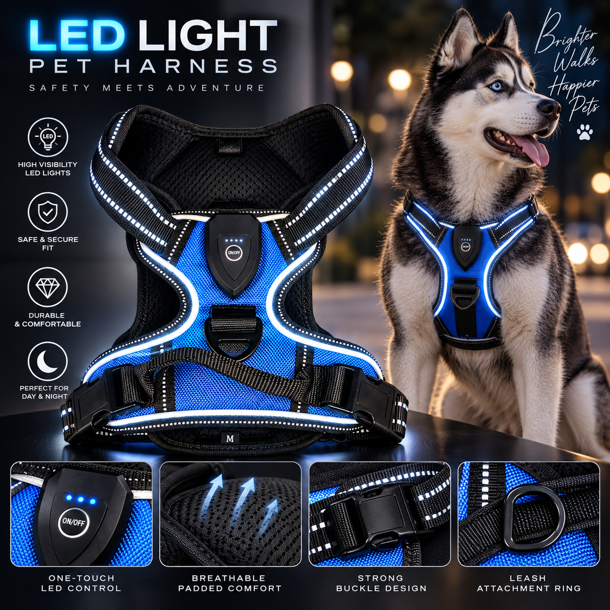 Adjustable LED Pet Vest