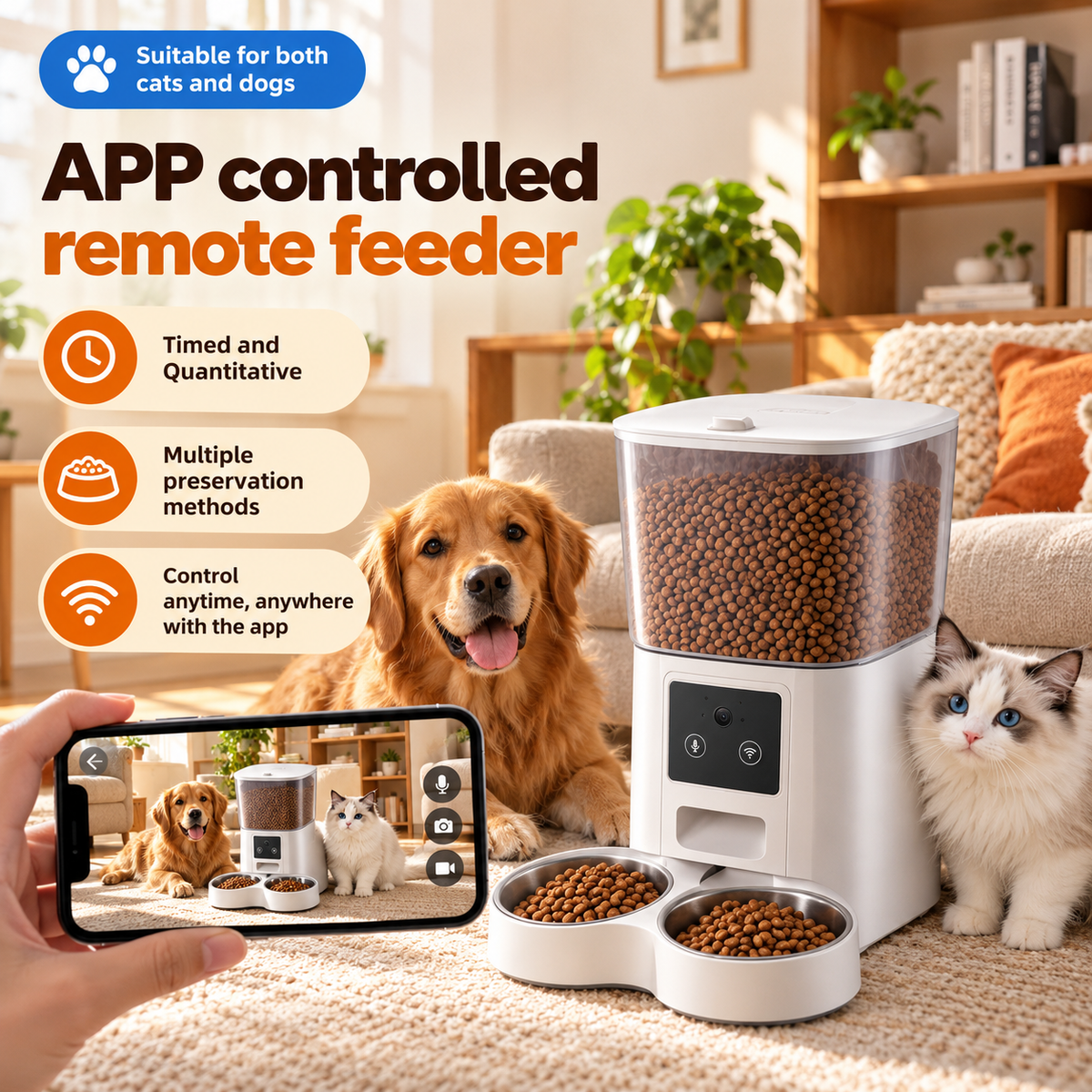 Automatic Pet Feeder with Video Monitoring