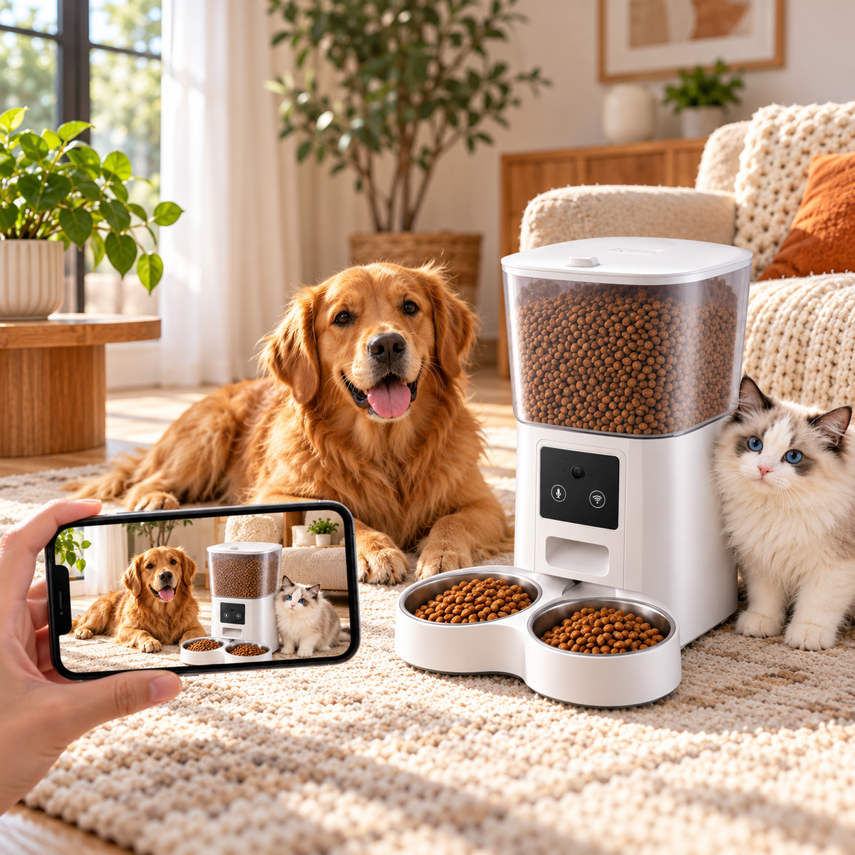 Automatic Pet Feeder with Video Monitoring